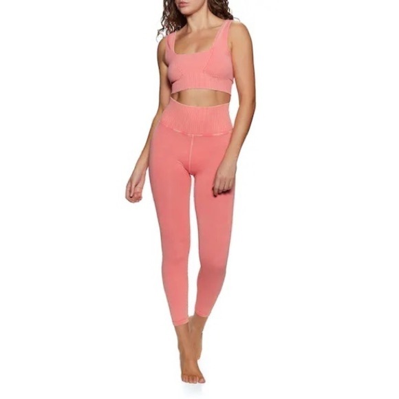 Free People orange Poppy Square Neck Sports Bra SPF 30 UV protection size M/L - Picture 9 of 10